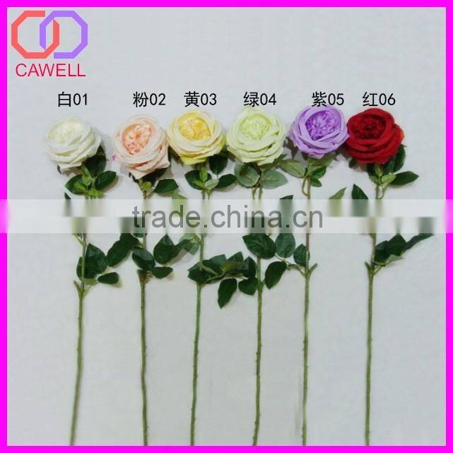 2016 new design fake silk cream white rose