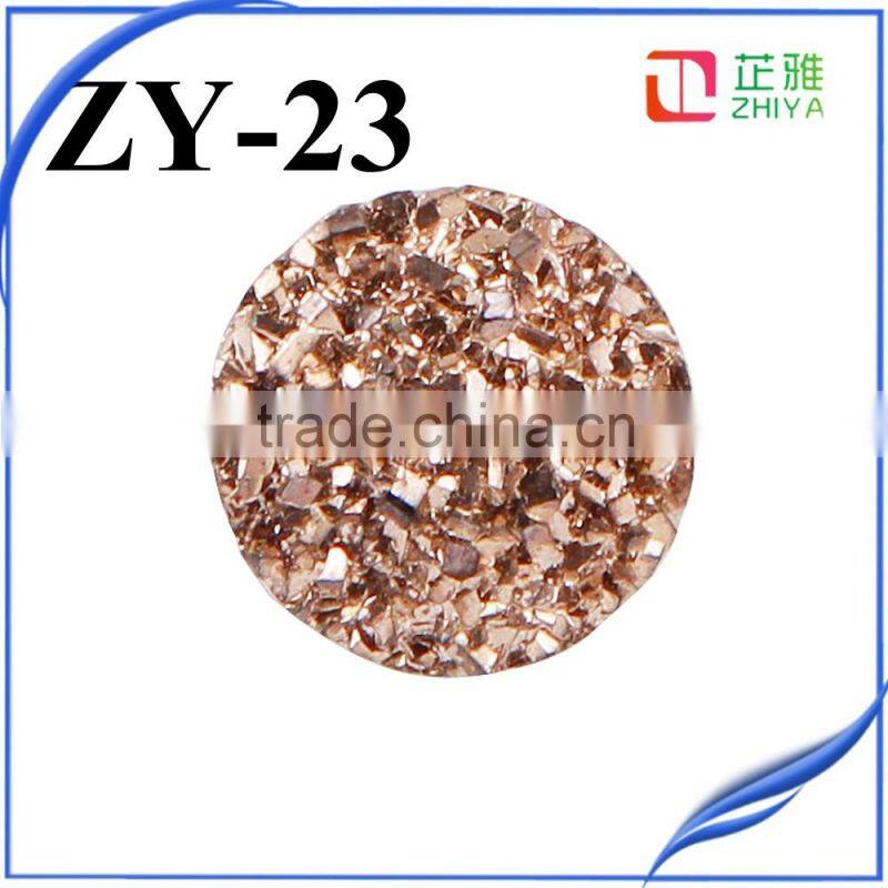 2016 fashion Agate Geode Slice Pendant Big Round 12mm Silver Agate Druzy Tianium Druzy Cabochon