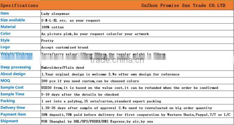 100% cotton elegant dot sexy girl ladies night suits designs