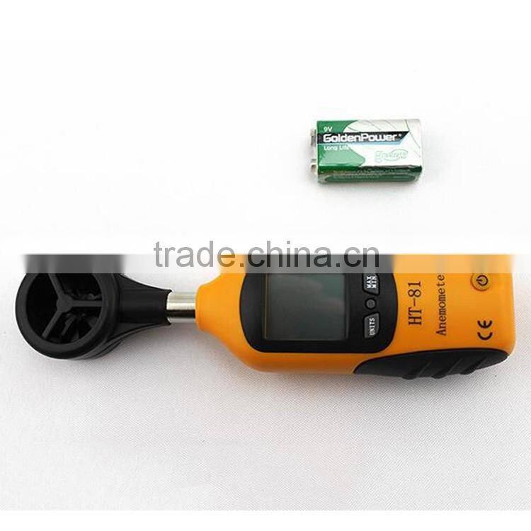 2016 anemometer HT-81 digital anemometer wind speed meter air flow meter LCD Display Velocity Temperature Measuring tacometro