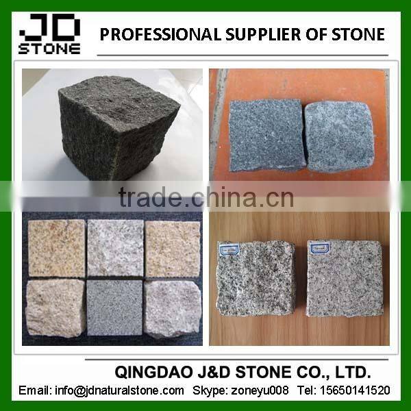 granite paving stone/ parking stones cubes/ fan shape granite interlocking cubes