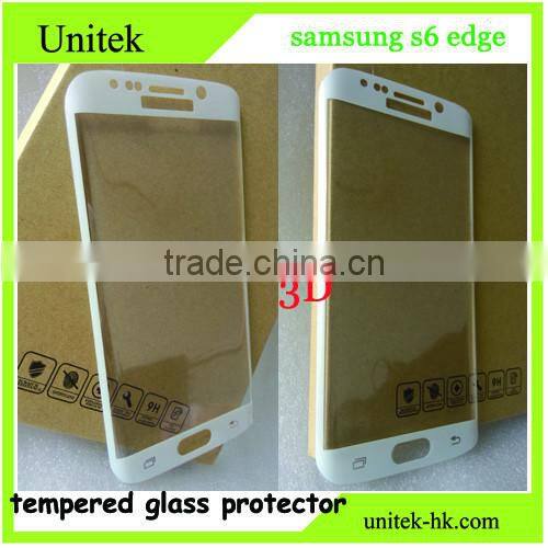 Factory low price!Premium Quality Perfect For samsung s6 Edge silk printing 3D tempered glass manufacturer/wholesale price