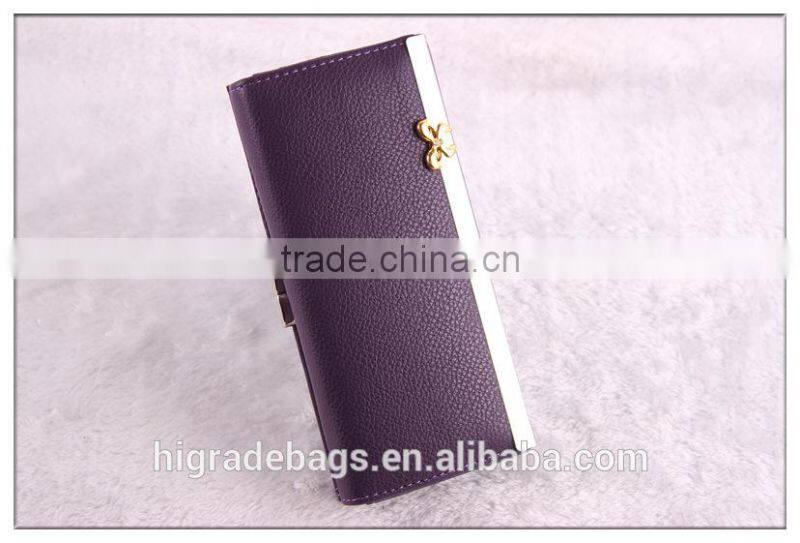 Fashion cheap leather plain wallet
