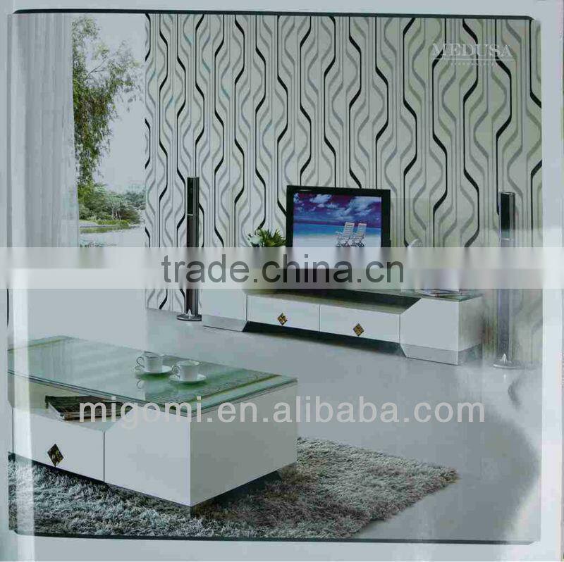 Korea gray color pvc wallpaper