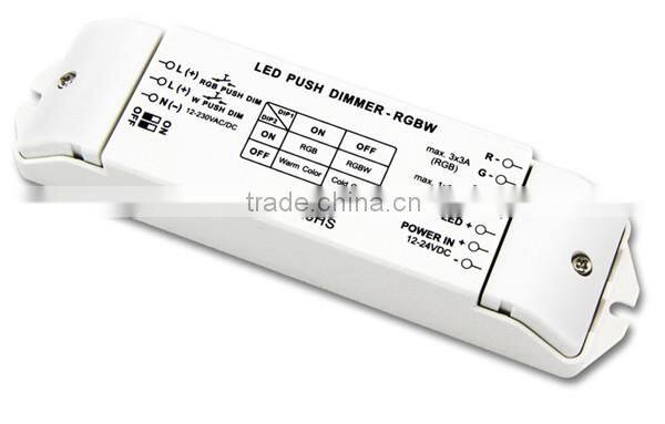 led rgbw controller support duplex push dim button DC12V/24V rgbw strip leds controller RRGBW led controllet