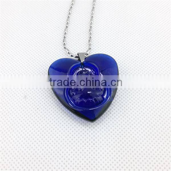 In stock coloured glaze pendant /heart pendant