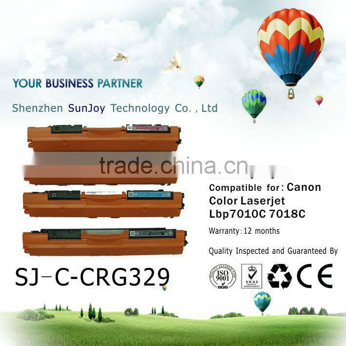 CRG-329 high quality products color toner cartridge for Canon Lbp7010C 7018C