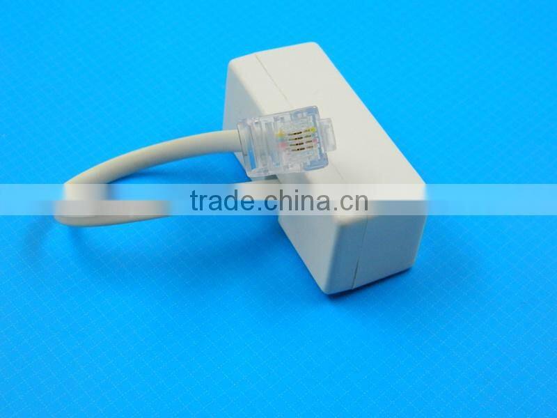 RJ45 to Dual US BT Socket Secondary Telephone Adapter