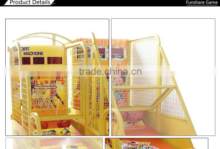 Funshare popular coin operated mini street basketball arcade game machine for children