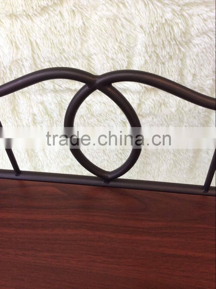 Black MDF Top Iron Night Stand