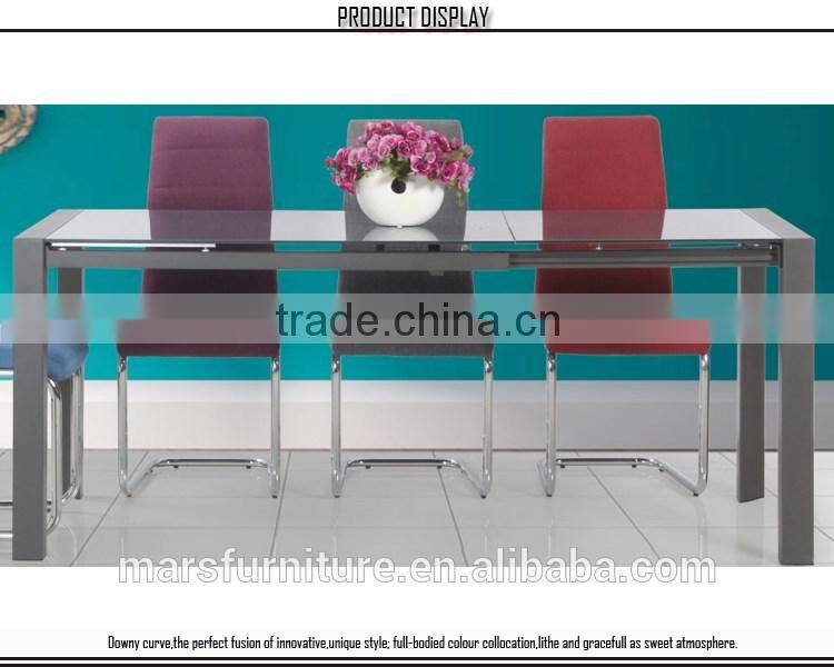 Wholesale metal glass extendable dinning table