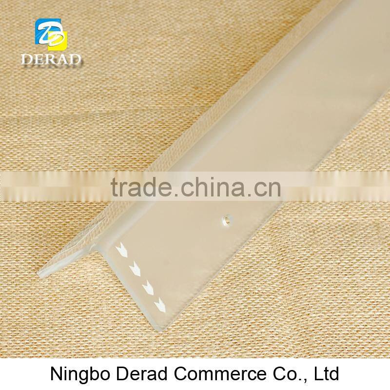 Dull Polished Acrylic Corner Guards, Frosted Clear Plastic Corner Guards