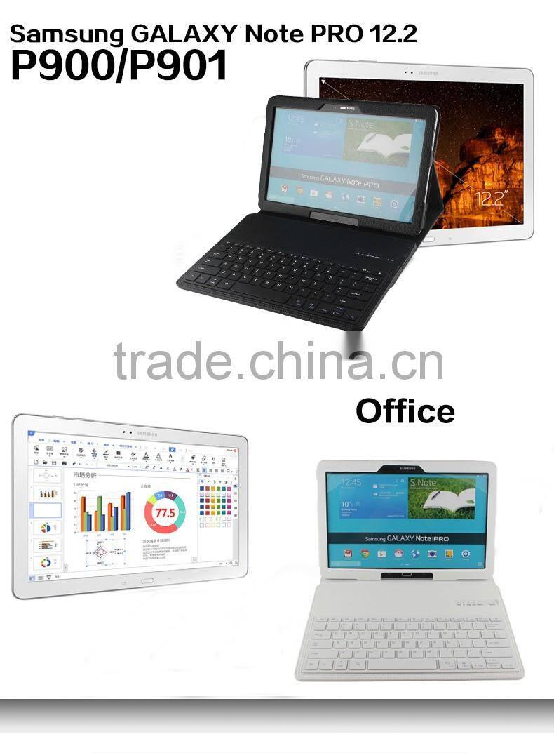 Litchi Pattern Customized Hot Selling Bluetooth Keyboard Case for Samsung Note PRO 12.2inch P900-SA109