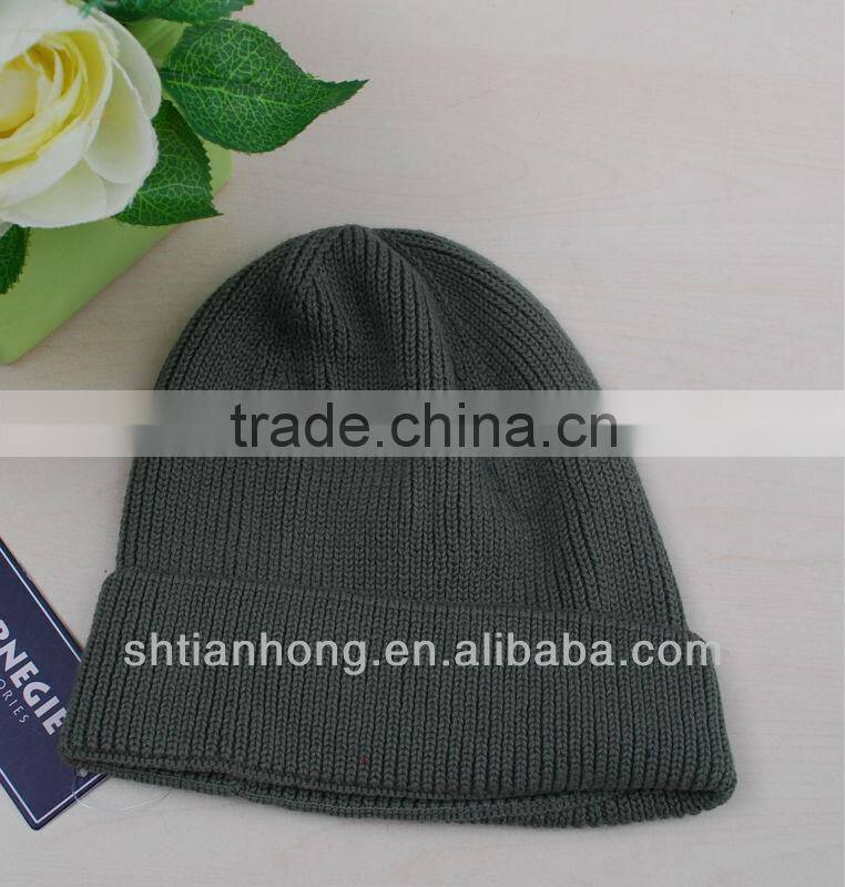 newly knitted winter fashion striped beanie for women