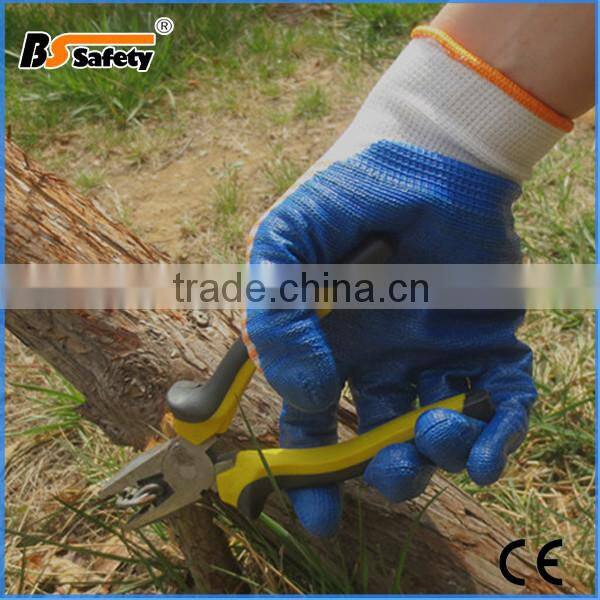 BSSAFETY cheap nitrile gloves red abrasion resistant glove