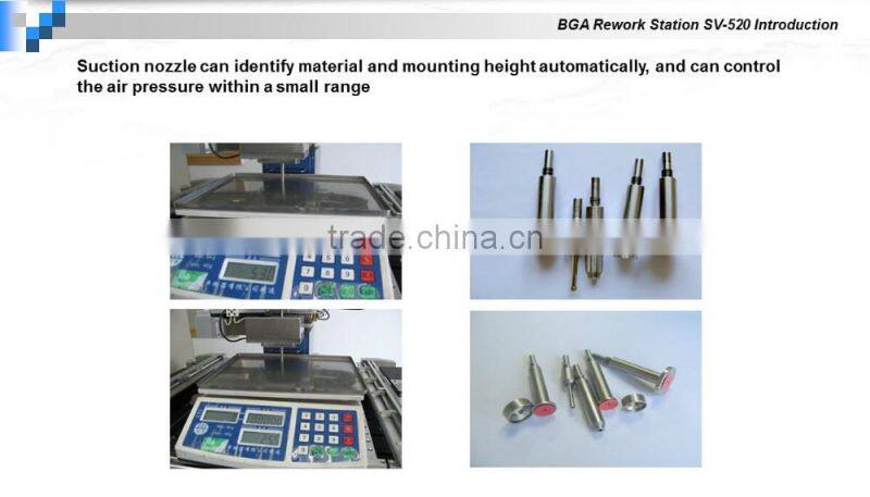 RW-SV520 Hot air 3 heaters SV520 manual operation bga chip rework station with LCD display