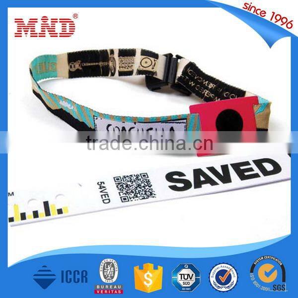 MDWW70 event festival fabric bracelets rfid woven wristbands