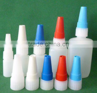 HDPE super glue bottle with needle dropper