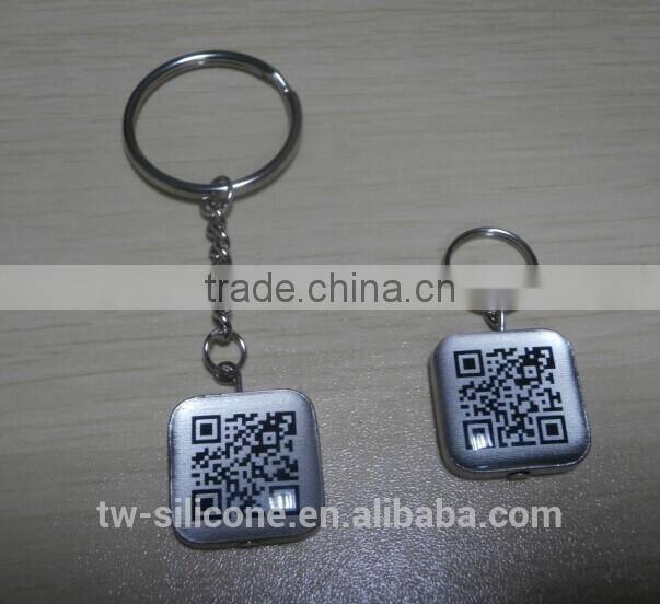 scannable personal qr keychain stainless steel qr keychain