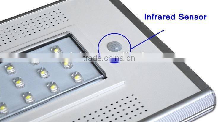50W LED Street Light 8m Street Light with Lithium Battery Integrated