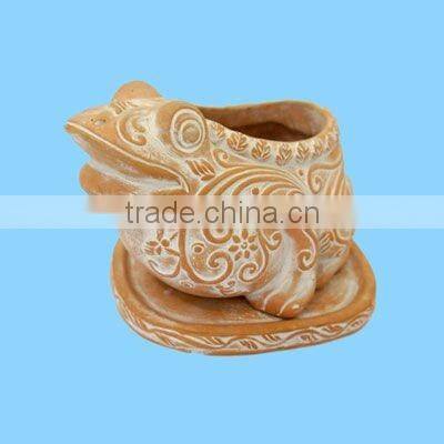 decorative animal shaped terracotta water dripper