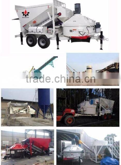 Truck trailed mobile concrete batch plant price