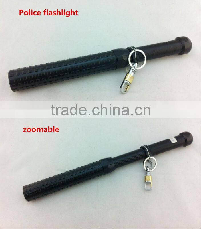 t6 high power led telescopic zoom police flashlight