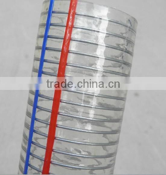 pvc hose factory offering flexible pvc with spiral steel wire inside hoses pipe