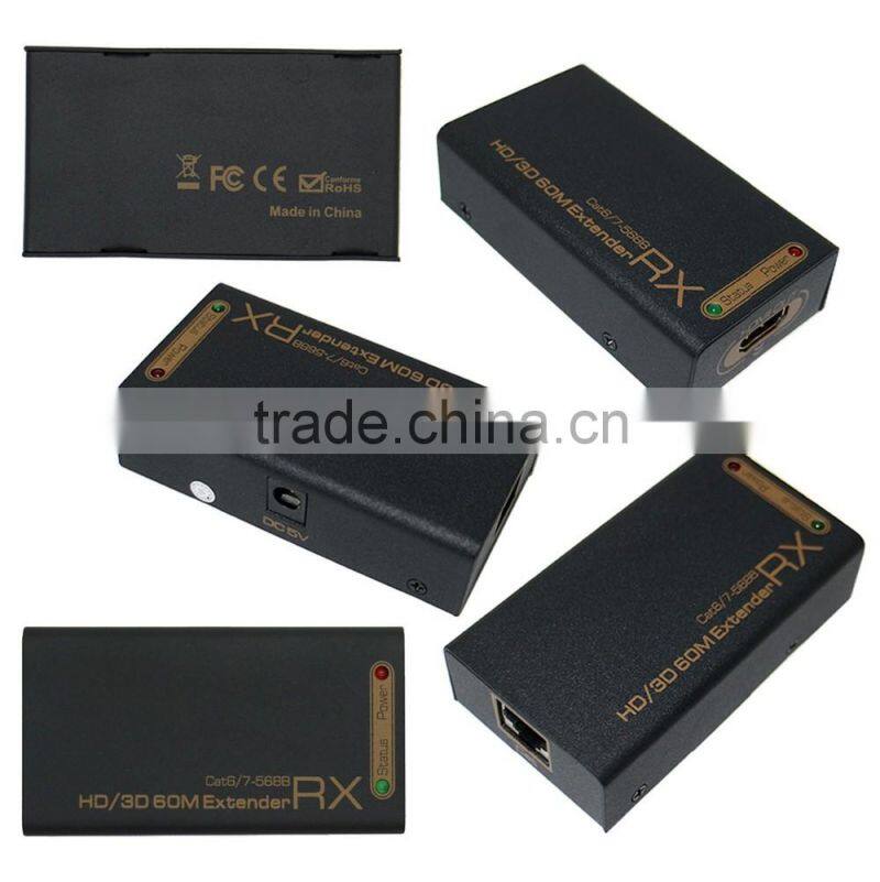 Best HDMI Splitter 1x4 by 2CAT Extend 60M full HD with four receiver (Support 3D)UK