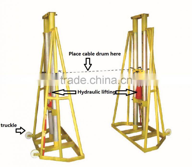 5T,10T Hydraulic Cable Drum Lifting Jack Stand