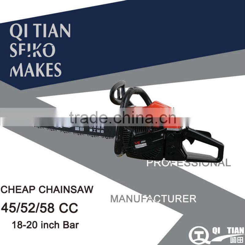 2015 Hot sale Professional 52cc Petrol Steel Chain Saw Wood Cutting Machine