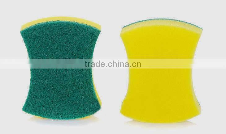 China factory wholesale cleaning sponge with scouring pad for kitchen