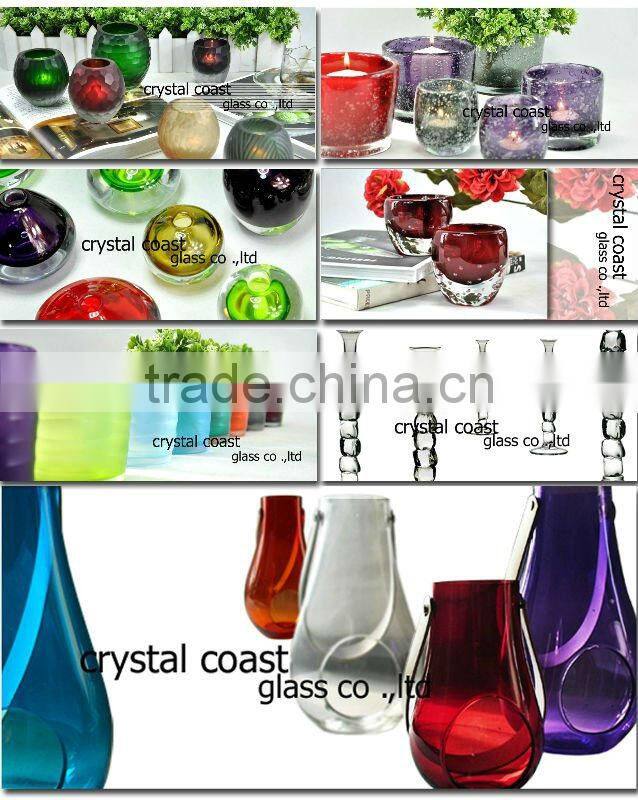 Decorative murano martini unique shape glass mosaic vase for sale