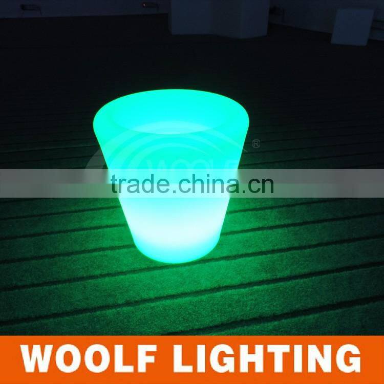 Plastic Rechargeable Remote Color Changing LED Ice Bucket Wine Bucket