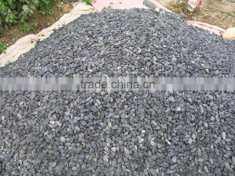 High polished, mixed color flat pebble river stone, natural pebble stone