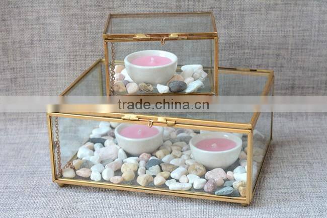 Presentation box single small/ photo box /Christmas candy storage containers rectangular clear glass box