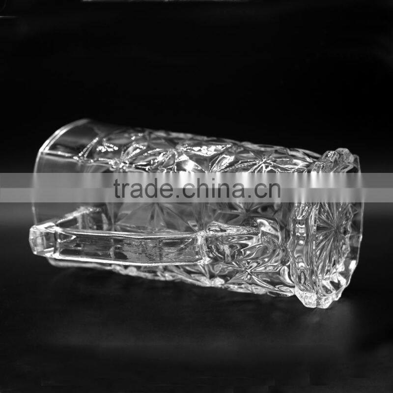 Big capacity glass bottle beverage beer cup for bar