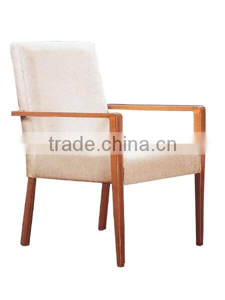 White chair style dining chair with armrests