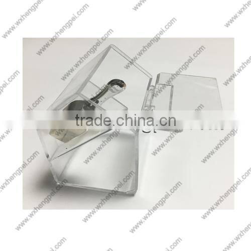 Cleverish portable cute transparent chimney house plastic storage jewelry wedding box kit