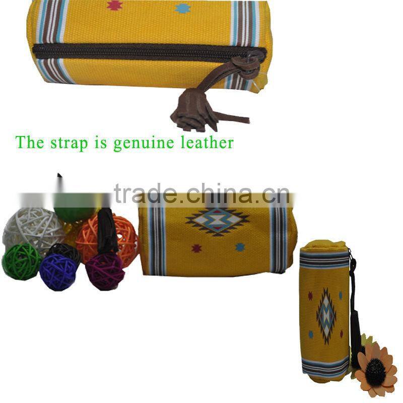 Golden canvas coin purse