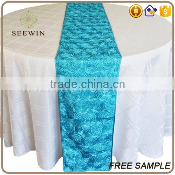 fancy rosette table runners for decoration