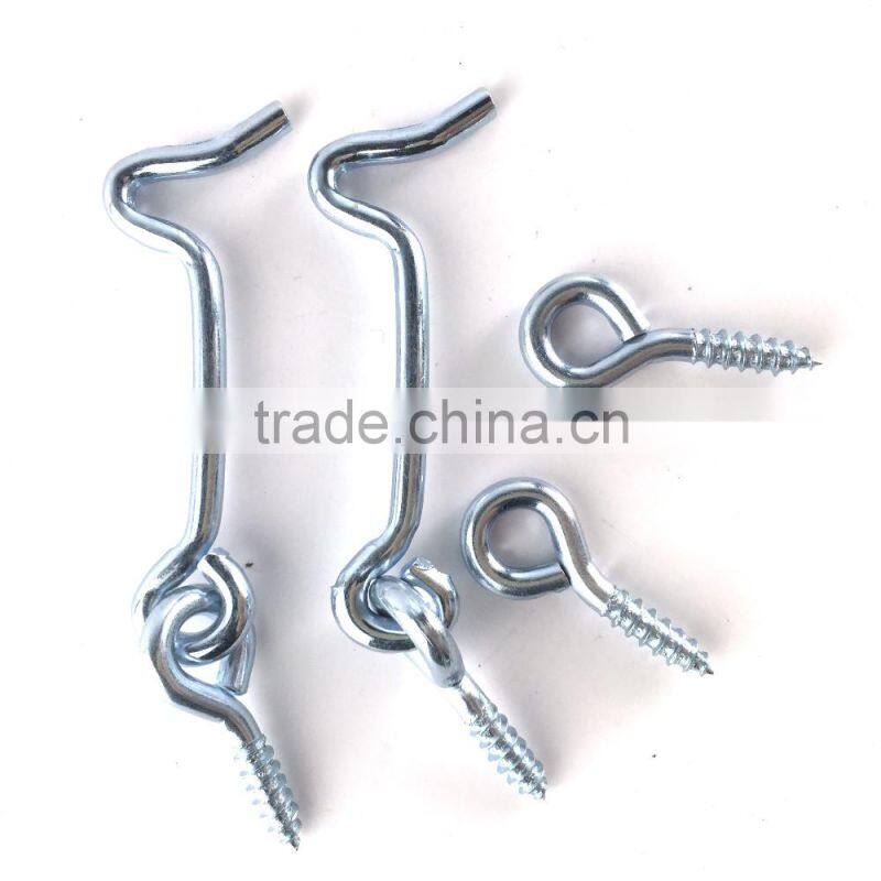 Easy installation Heavy Safety Hook with Screw Eye, Zinc Plated