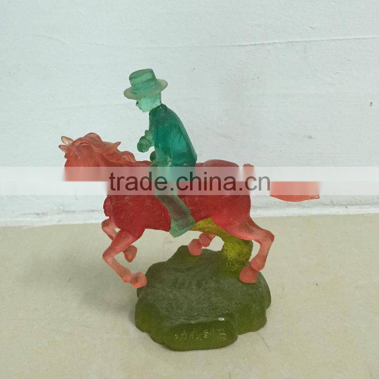 Polyresin ride a horse statue