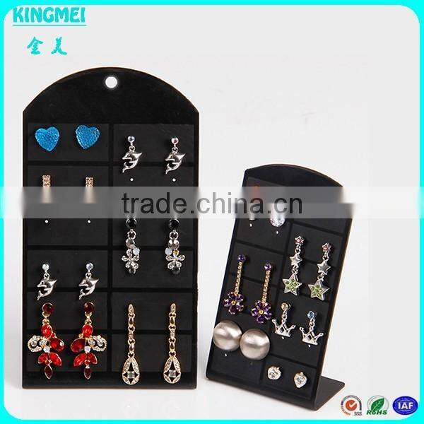 Jewelry Store Black Acrylic Display Rack Earrings Display Stand
