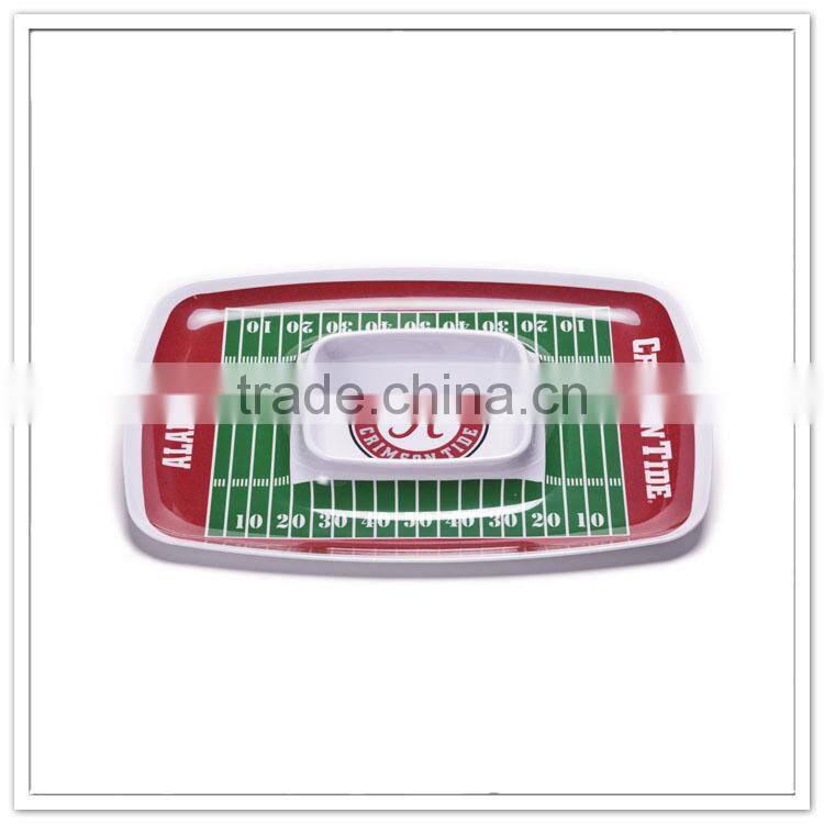 New arrival customer's brand logo OEM measurement plastic tray for food with chip bowls