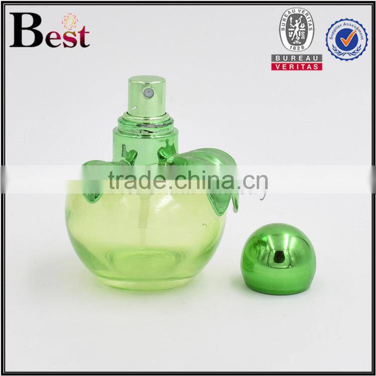 Shanghai Best products 20ml perfume spray bottle green apple shape perfume spray bottle empty glass spray perfume bottle 20ml