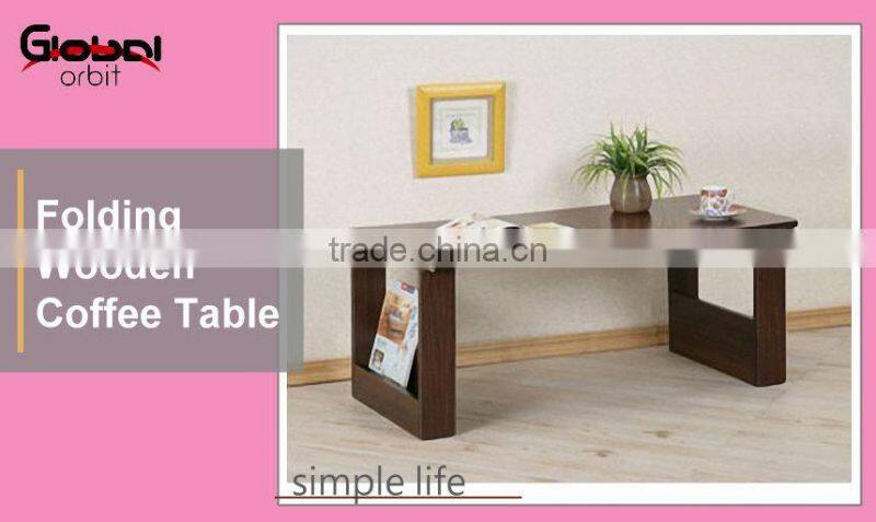 Folding table, Japanese style wood table, adjustable coffee table