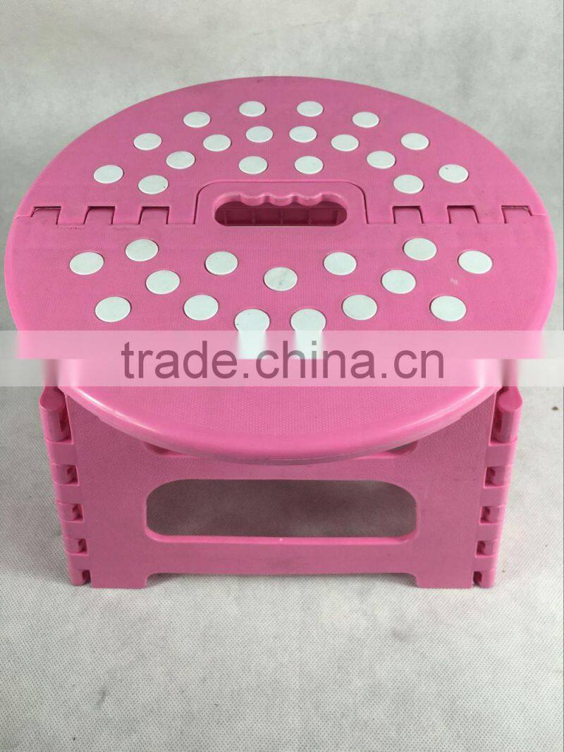 plastic round mini portable folding stool for kids