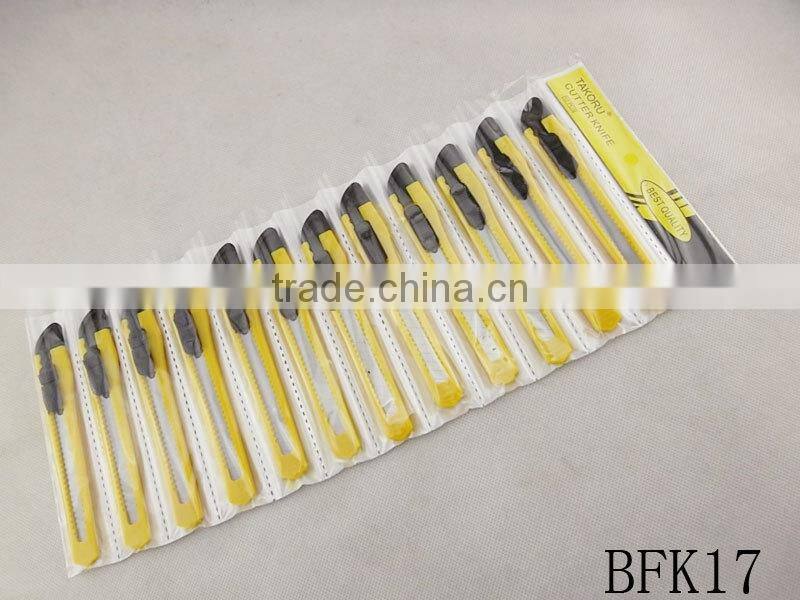 professional high quality 12pcs/set utility knife/ cutter knife