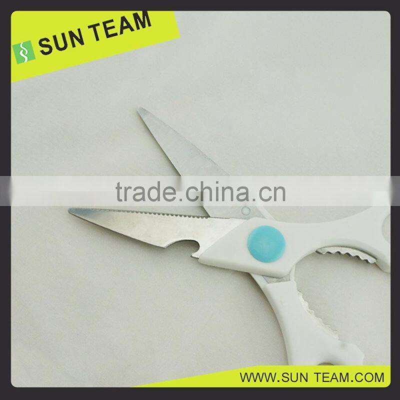 SK023 8-1/4" FDA certificated magnetic cover kitchen scissor with bottle opener
